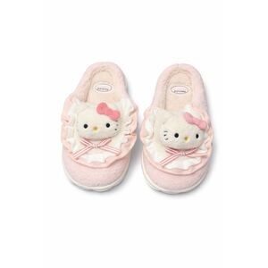 Hello Kitty Plush Slippers Pink Cozy Sanrio NWT Women Size 8-9 Kawaii Cute
